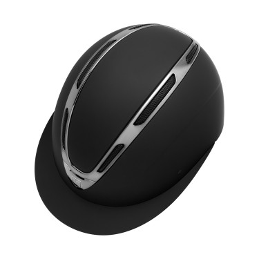 Casque femme Equestro Apocalypse coque mate homologué EN 1384-2023 Noir / gunmetal