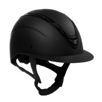 Casque femme Equestro Apocalypse coque mate homologué EN 1384-2023 Noir / noir