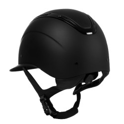 Casque femme Equestro Apocalypse coque mate homologué EN 1384-2023 Noir / noir brillant