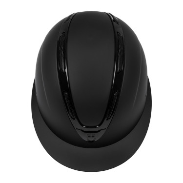 Casque femme Equestro Apocalypse coque mate homologué EN 1384-2023 Noir / noir brillant
