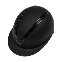 Casque femme Equestro Apocalypse coque mate homologué EN 1384-2023 Noir / noir brillant