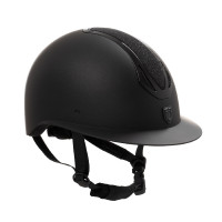 Casque femme Equestro Azael Stone visière large avec strass EN 1384-2023 Noir / noir Casque femme Equestro Azael Stone visière large avec strass EN 1384-2023 Noir / noir