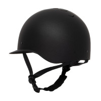 Casque femme Equestro visière large homologué EN 1384-2023 Noir / gunmetal