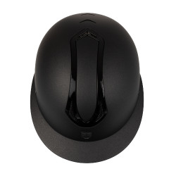 Casque femme Equestro visière large homologué EN 1384-2023 Noir / noir shiny