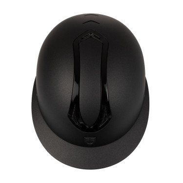 Casque femme Equestro visière large homologué EN 1384-2023 Noir / noir shiny