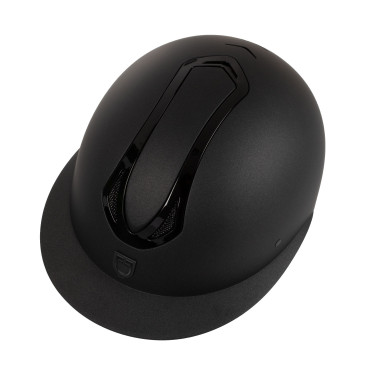 Casque femme Equestro visière large homologué EN 1384-2023 Noir / noir shiny