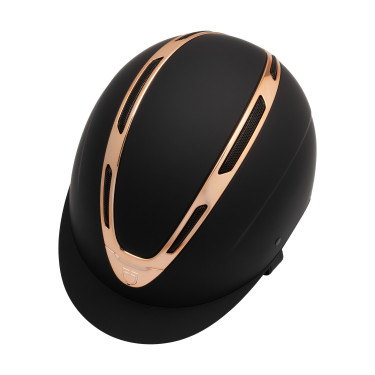 Casque unisexe Equestro Apocalypse coque mate EN 1384-2023 Noir / rose gold