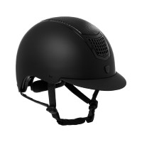 Casque unisexe Equestro insert carbone et bordure brillante EN 1384-2023 Noir / noir Casque unisexe Equestro insert carbone et bordure brillante EN 1384-2023 Noir / noir