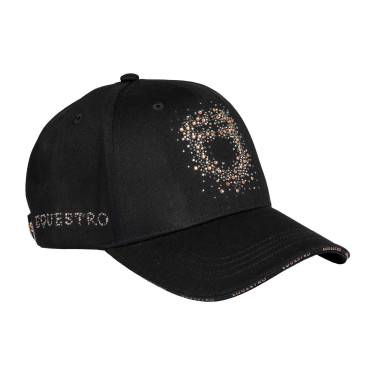 Casquette femme Equestro avec logo strass Casquette femme Equestro avec logo strass