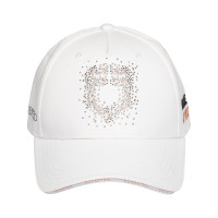Casquette femme Equestro avec logo strass Blanc