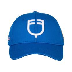 Casquette unisexe Equestro x FISE Bleu de savoie