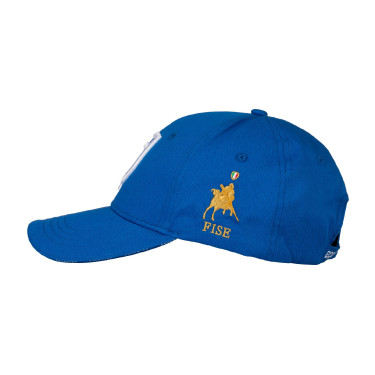 Casquette unisexe Equestro x FISE Bleu de savoie