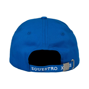 Casquette unisexe Equestro x FISE Bleu de savoie