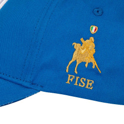 Casquette unisexe Equestro x FISE Bleu de savoie