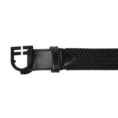 Ceinture élastique Equestro avec boucle logo noir