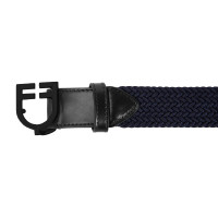 Ceinture élastique Equestro avec boucle logo noir Marine Bleu marine Ceinture élastique Equestro avec boucle logo noir Marine Bleu marine