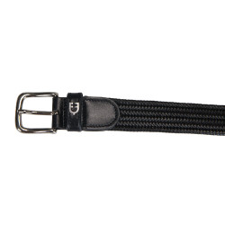 Ceinture en cuir élastique Equestro Noir