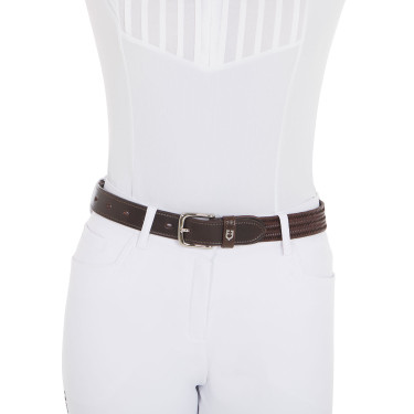 Ceinture en cuir élastique Equestro Marron