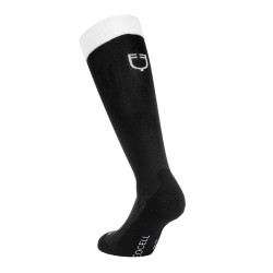 Chaussettes Equestro technical Basic par 3 Noir blanc / marine blazer blanc / asphalte noir
