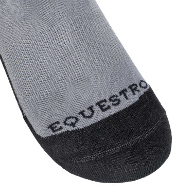 Chaussettes unisexes Equestro Basic en tissu technique Asphalte / noir Chaussettes unisexes Equestro Basic en tissu technique Asphalte / noir