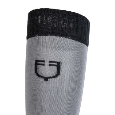 Chaussettes unisexes Equestro Basic en tissu technique Asphalte / noir Chaussettes unisexes Equestro Basic en tissu technique Asphalte / noir