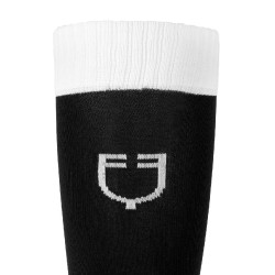 Chaussettes unisexes Equestro Basic en tissu technique Noir / blanc