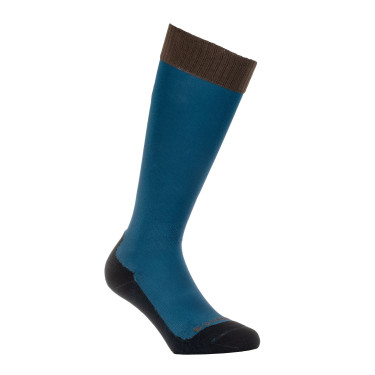 Chaussettes unisexes Equestro Basic en tissu technique Coral bleu / walnut