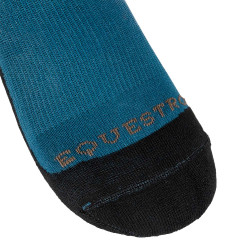 Chaussettes unisexes Equestro Basic en tissu technique Coral bleu / walnut