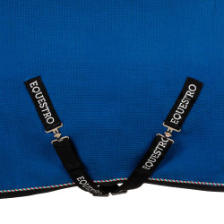 Chemise de box Equestro x FISE en tissu nid d’abeille Bleu de savoie Chemise de box Equestro x FISE en tissu nid d’abeille Bleu de savoie