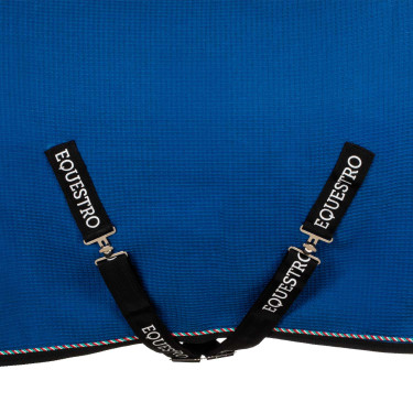 Chemise de box Equestro x FISE en tissu nid d’abeille Bleu de savoie Chemise de box Equestro x FISE en tissu nid d’abeille Bleu de savoie