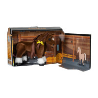 Jouet cheval Equestro 48×33 cm Marron / blanc