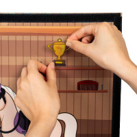 Jouet cheval Equestro 48×33 cm Marron / blanc