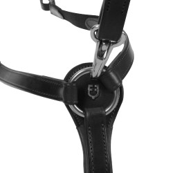 Collier de chasse en cuir Equestro modèle Y Fork Noir Collier de chasse en cuir Equestro modèle Y Fork Noir