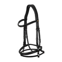 Bridon anatomique Equestro en cuir Noir