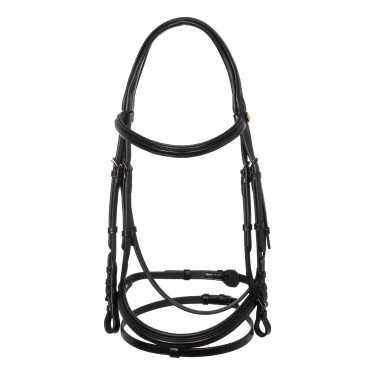 Bridon anatomique Equestro en cuir Noir