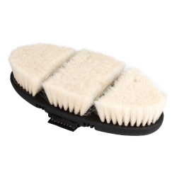 Brosse de pansage Equestro flexible à poils souples Naturel Marron Brosse de pansage Equestro flexible à poils souples Naturel Marron