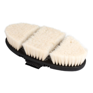 Brosse de pansage Equestro flexible à poils souples Naturel Marron Brosse de pansage Equestro flexible à poils souples Naturel Marron