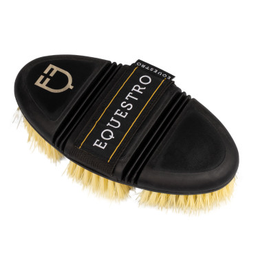 Brosse de pansage Equestro flexible pour le brossage Naturel Marron Brosse de pansage Equestro flexible pour le brossage Naturel Marron