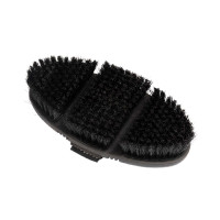 Brosse Equestro flexible avec poils courts synthétiques Noir Brosse Equestro flexible avec poils courts synthétiques Noir