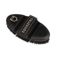 Brosse Equestro flexible avec poils courts synthétiques Noir Brosse Equestro flexible avec poils courts synthétiques Noir