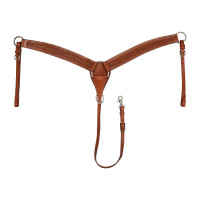 Collier de chasse western McBryan basket tooling Noisette Marron Collier de chasse western McBryan basket tooling Noisette Marron