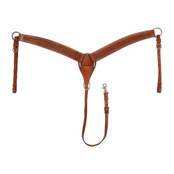 Collier de chasse western McBryan basket tooling Noisette Marron Collier de chasse western McBryan basket tooling Noisette Marron