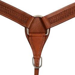 Collier de chasse western McBryan basket tooling Noisette Marron Collier de chasse western McBryan basket tooling Noisette Marron