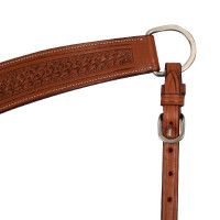 Collier de chasse western McBryan basket tooling Noisette Marron Collier de chasse western McBryan basket tooling Noisette Marron