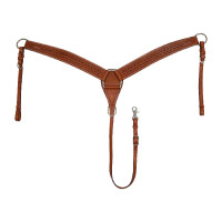 Collier de chasse western McBryan border stamp Noisette Marron Collier de chasse western McBryan border stamp Noisette Marron