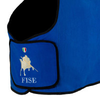 Couverture polaire Equestro x FISE avec fermeture frontale Bleu de savoie Couverture polaire Equestro x FISE avec fermeture frontale Bleu de savoie