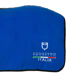 Couverture polaire Equestro x FISE avec fermeture frontale Bleu de savoie Couverture polaire Equestro x FISE avec fermeture frontale Bleu de savoie