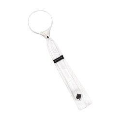 Cravate de concours Equestro en nid d'abeille carré Blanc