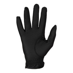 Gants unisexes Equestro rembourrés en cuir synthétique fermeture auto-agrippante Noir