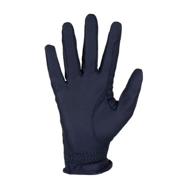 Gants unisexes Equestro rembourrés en cuir synthétique fermeture auto-agrippante Marine Bleu marine